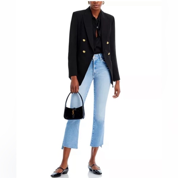 MOTHER THE INSIDER CROP STEP FRAY IN CRAFTY SIDE EMBROIDERED LIGHT WASH HI RISE - Picture 5 of 16